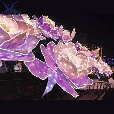 فانوس ابریشم گل